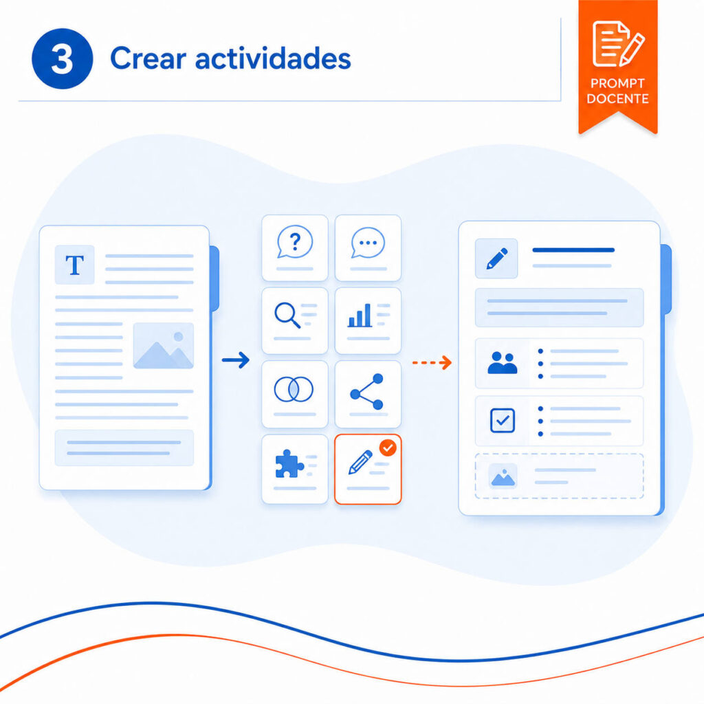 Crear una actividad a partir de un texto